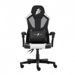 Gaming Chair 1STPLAYER P01 Black&White, PU And Nylon Mesh, Reinforced metal frame, moving armrest, 4 class Gaslift, 60mm Nylon caster, Backrest Adjuster:90°-135°,160KG Maximum Weight